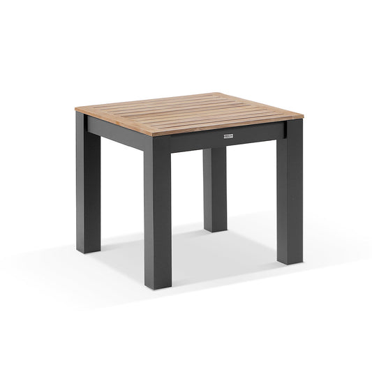 Balmoral 90cm Square Teak Top Aluminium Dining Table