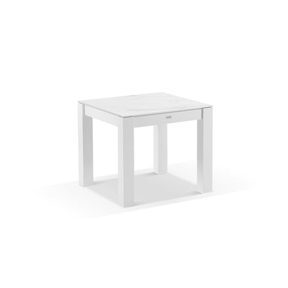 Hugo Outdoor 4 Seater Square Ceramic Top Dining Table with Hugo Rope Dining Chairs