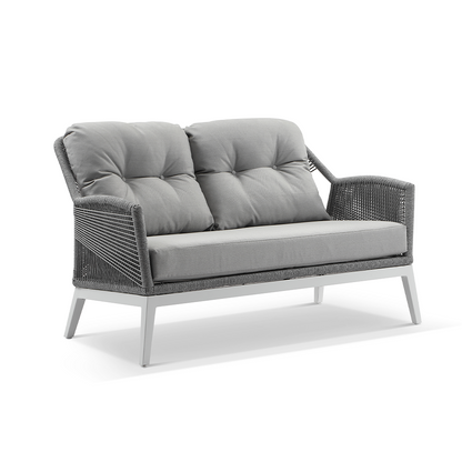 Hugo 2 Seater Outdoor Aluminium and Rope Lounge
