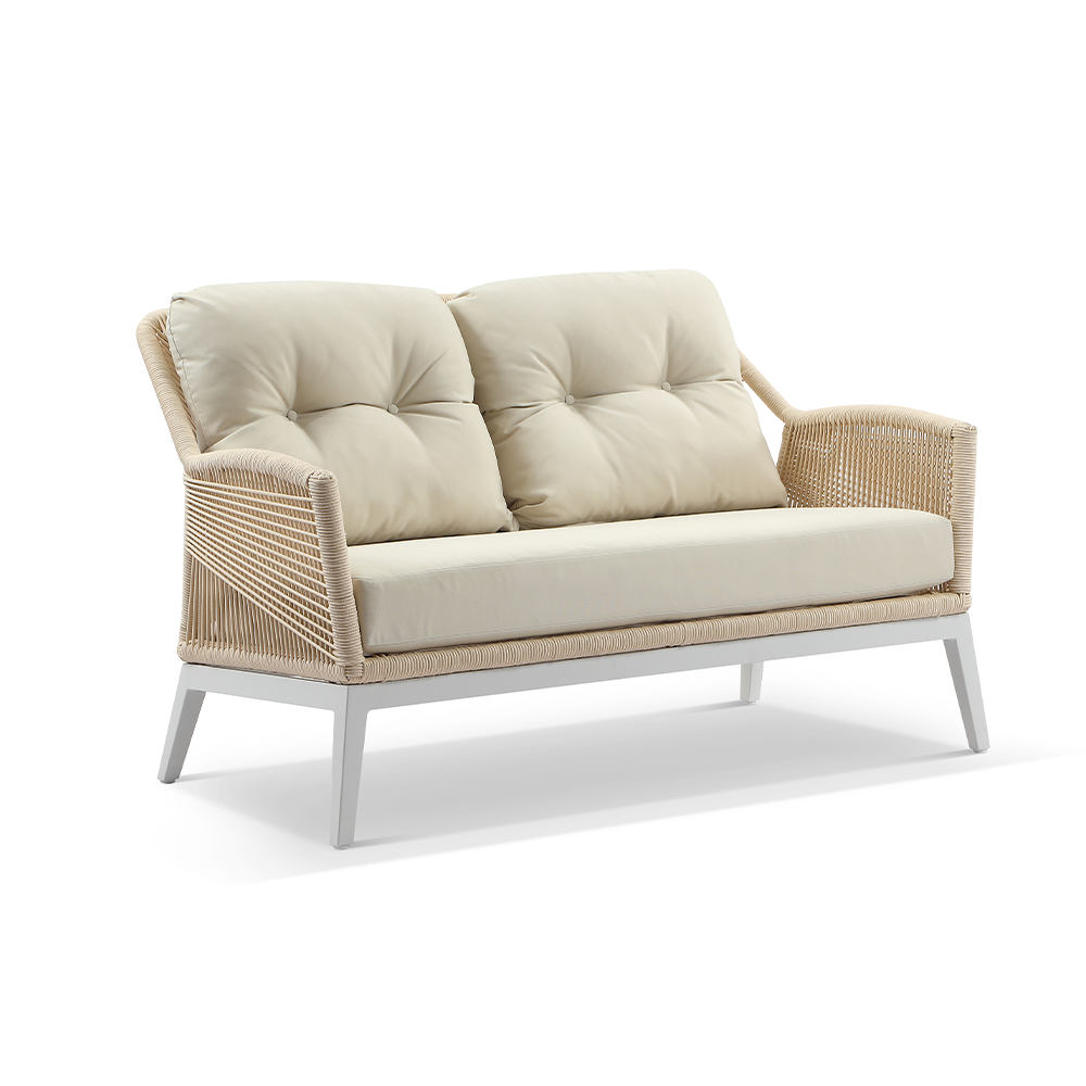 Hugo 3+2+1 Seater Outdoor Aluminium and Rope Lounge Set with Coffee Table