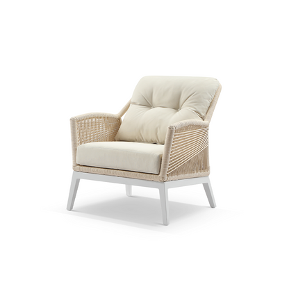 Hugo 1 Seater Outdoor Aluminium and Rope Lounge Chair