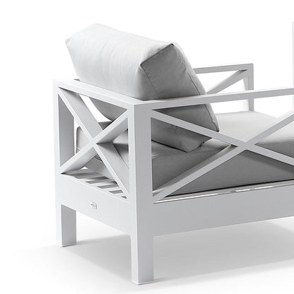 Kansas 3+1+1 seater Outdoor Aluminium Lounge Set with Coffee Table