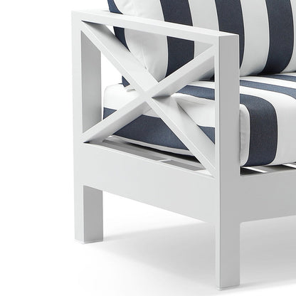 Kansas 3 seater Outdoor Aluminium Lounge