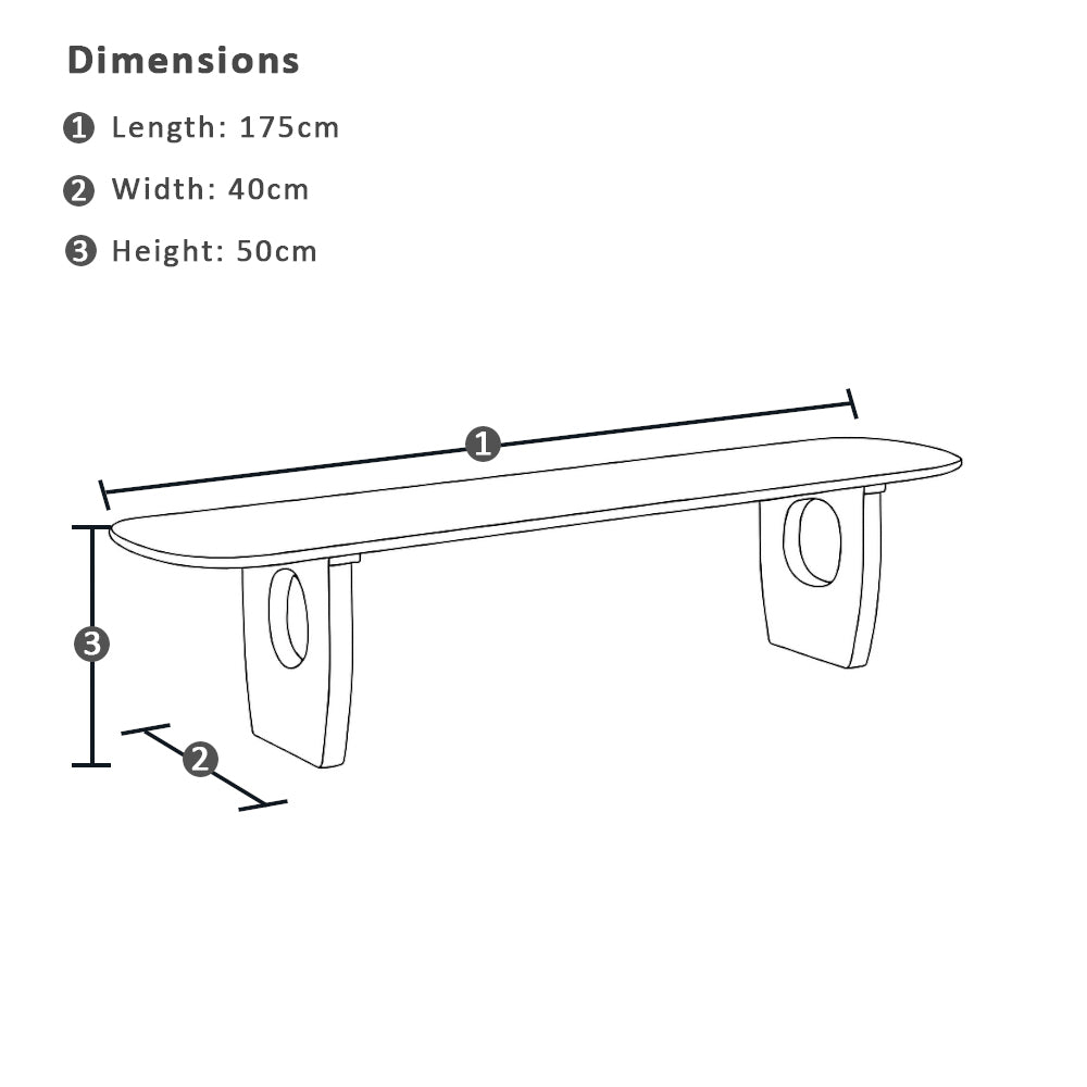 Abbotsbury Indoor 1.75m Timber Bench