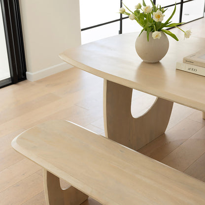 Abbotsbury Indoor 2.2m Timber Dining Setting with Benches