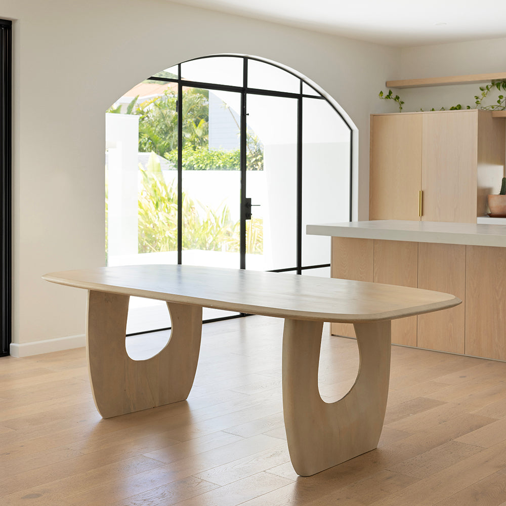 Abbotsbury Indoor 2.2m Timber Dining Setting with Benches