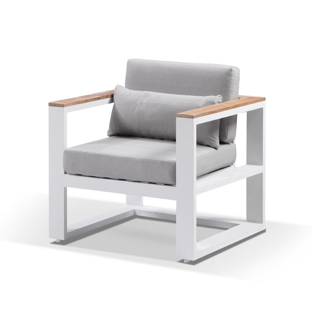 Balmoral 2+1+1 Seater Outdoor Aluminium and Teak Lounge Setting