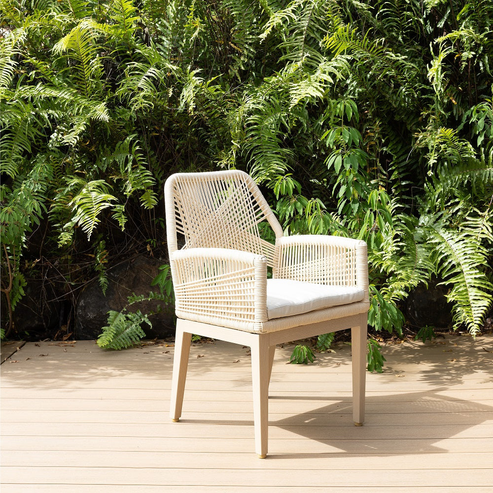 Hugo Outdoor Aluminium and Rope Dining Chair