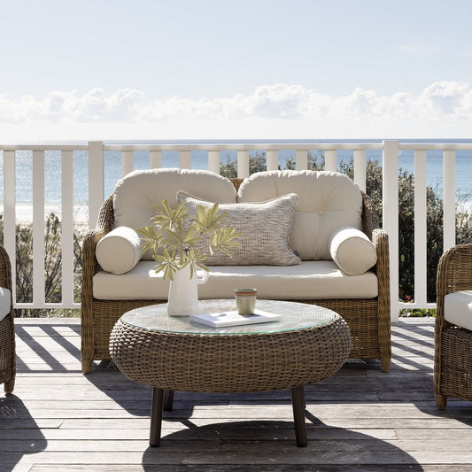 Plantation Outdoor Wicker 2 Seater Lounge