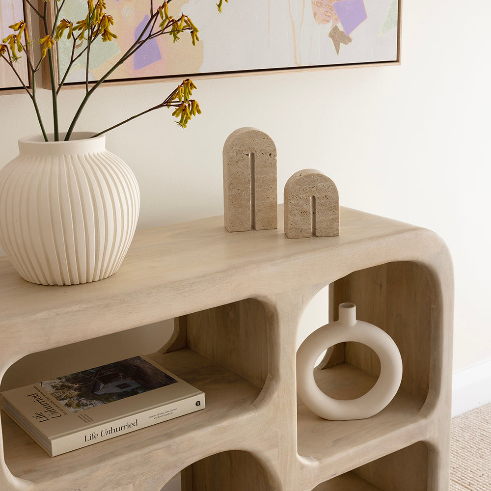 Beaumont Indoor Mango Wood Sideboard Shelving Unit