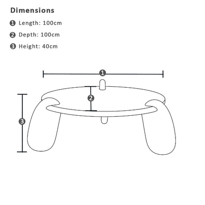 Bowen Indoor Round Timber Coffee Table
