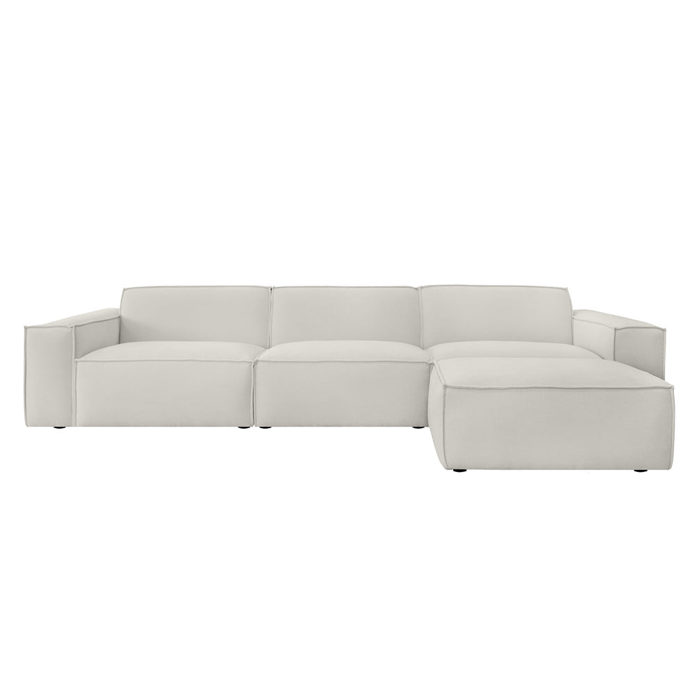 Brighton Indoor 3 Seater Fabric Sofa Lounge with Ottoman