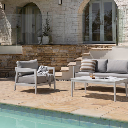 Bronte 3+2+1 Outdoor Aluminium Lounge Setting with Coffee Table