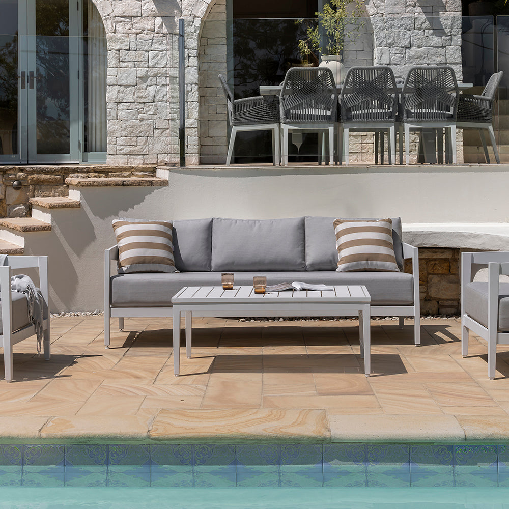 Bronte 3+2+1 Outdoor Aluminium Lounge Setting with Coffee Table