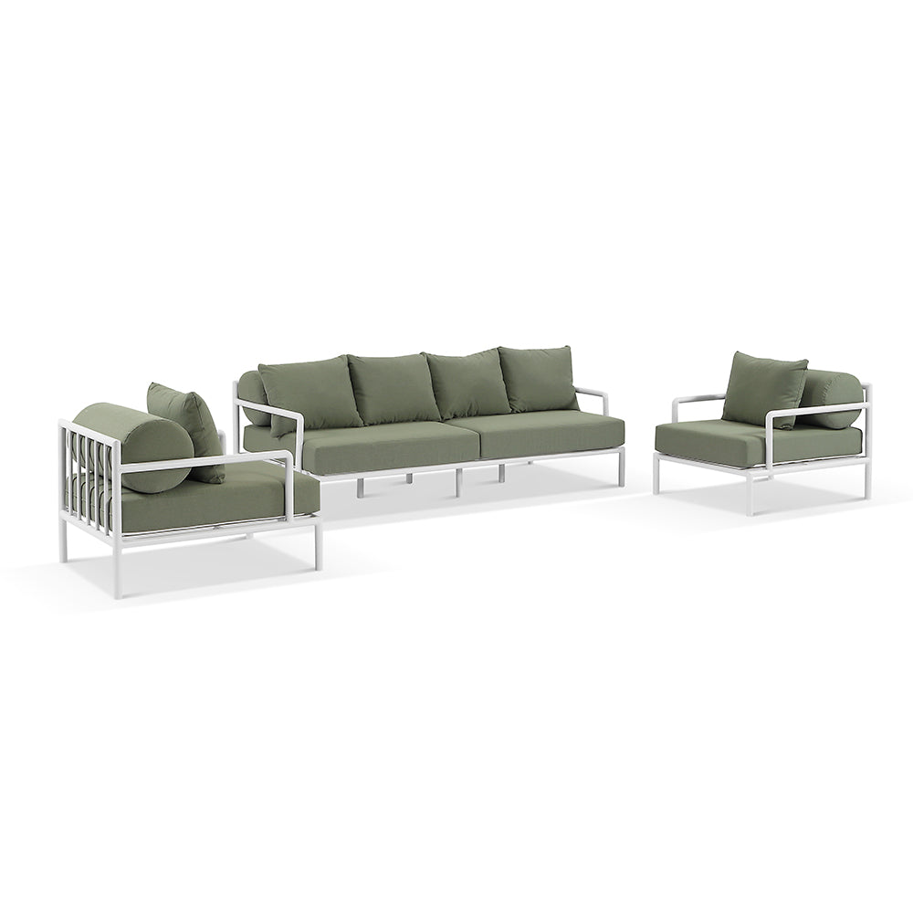 Capella 3+1+1 Outdoor Aluminium Lounge with Coffee Table Set