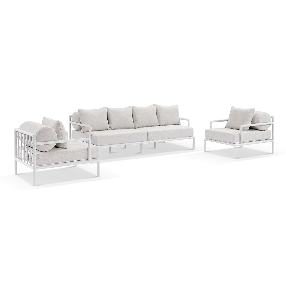 Capella 3+1+1 Outdoor Aluminium Lounge with Coffee Table Set
