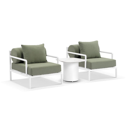 Capella Outdoor Aluminium Lounge Patio Balcony Set with Side Table