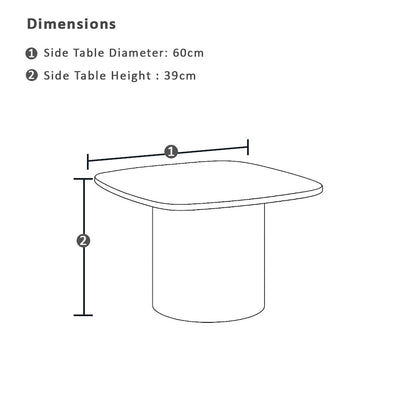 Capella Outdoor Aluminium Lounge Patio Balcony Set with Side Table