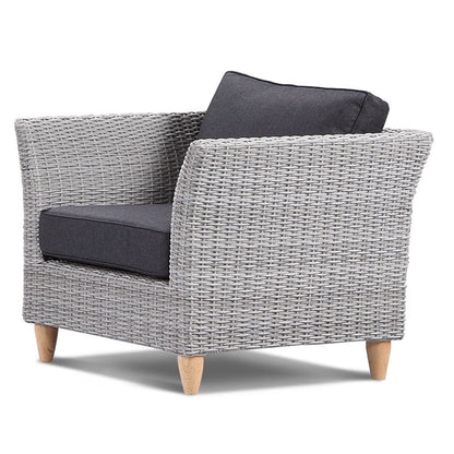 Carolina 2+1+1 Outdoor Wicker Alfresco Lounge Setting with Coffee Table