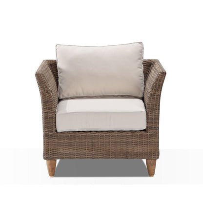 Carolina Outdoor Wicker and Teak Arm Chair