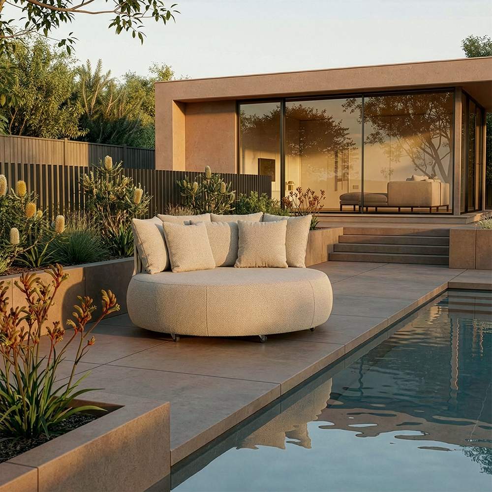 Catalina Outdoor Aluminium Round Daybed Lounge