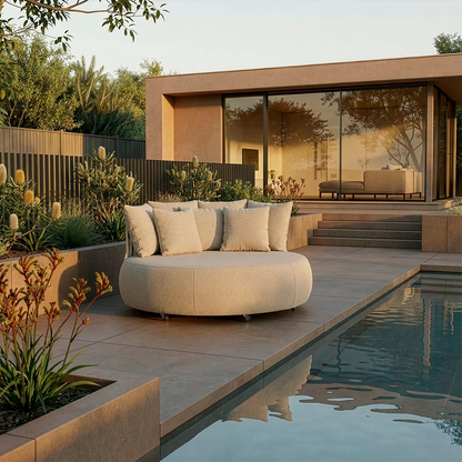 Catalina Outdoor Aluminium Round Daybed Lounge