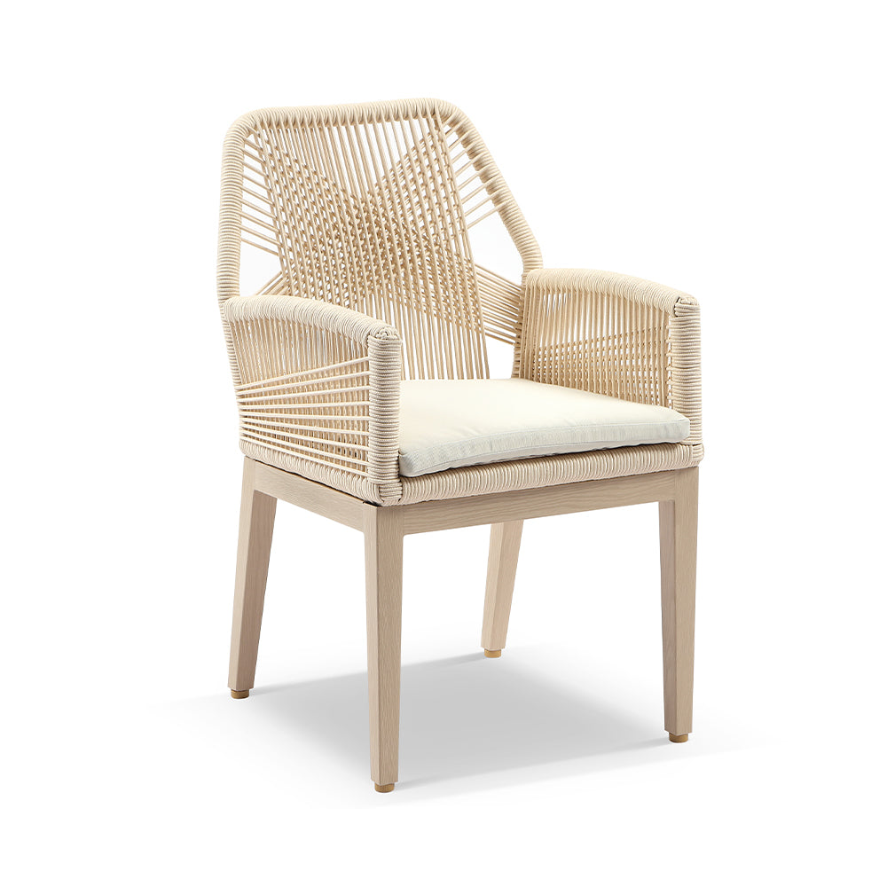 Hugo Outdoor Aluminium and Rope Dining Chair