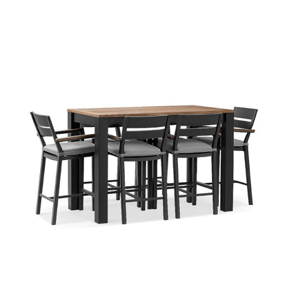 Balmoral 1.5m Aluminium Bar Table with 6 Capri Bar Stools