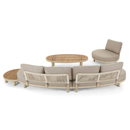 Cottesloe Outdoor Rope Lounge Set with Coffee Table and Side Table