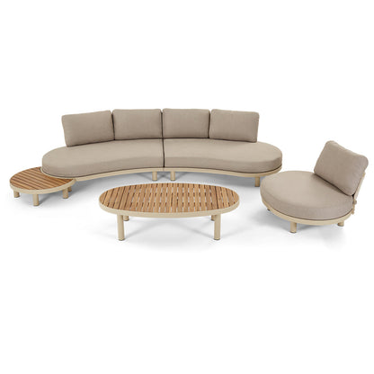 Cottesloe Outdoor Rope Lounge Set with Coffee Table and Side Table