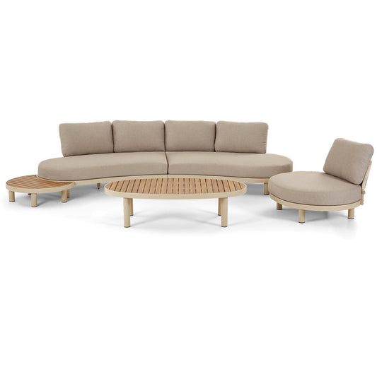 Cottesloe Outdoor Rope Lounge Set with Coffee Table and Side Table