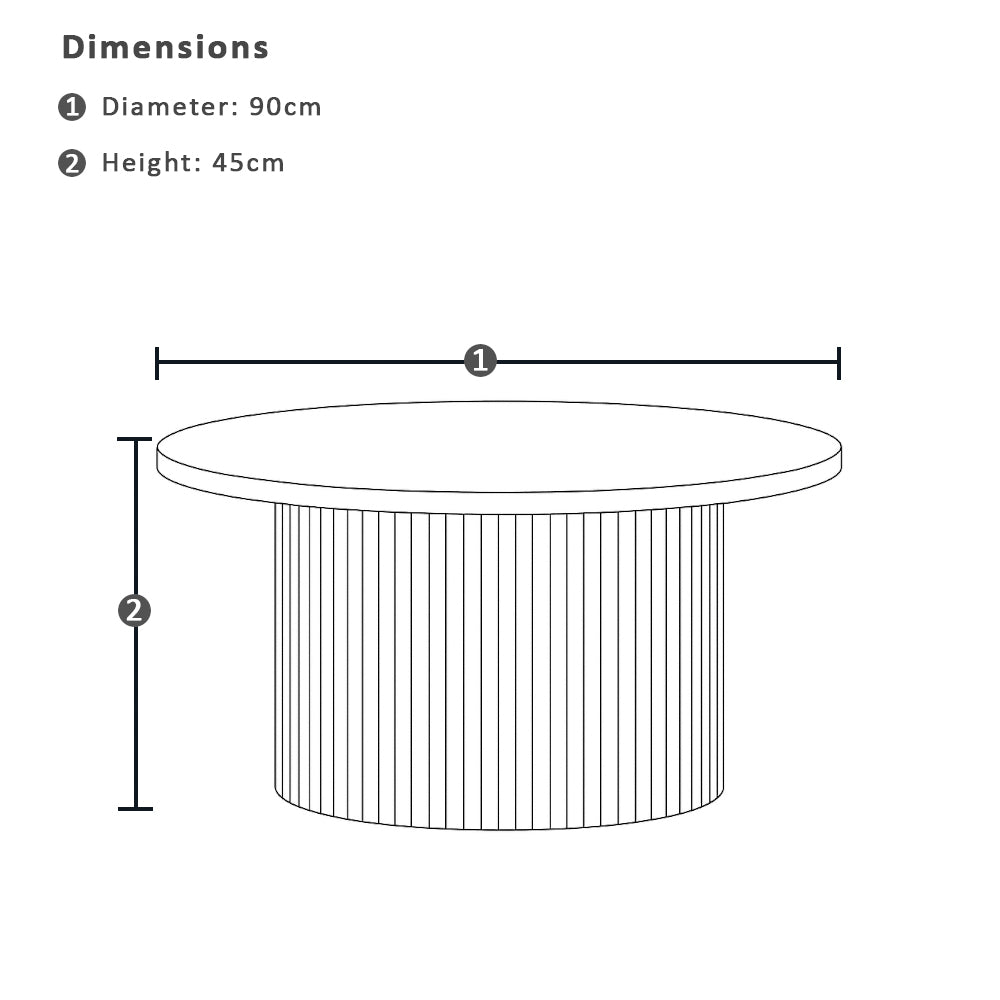 Esperance Indoor Round Timber Coffee Table