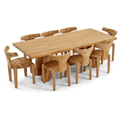 Fingal Indoor 2.2m Timber Dining Setting with 8x Chairs