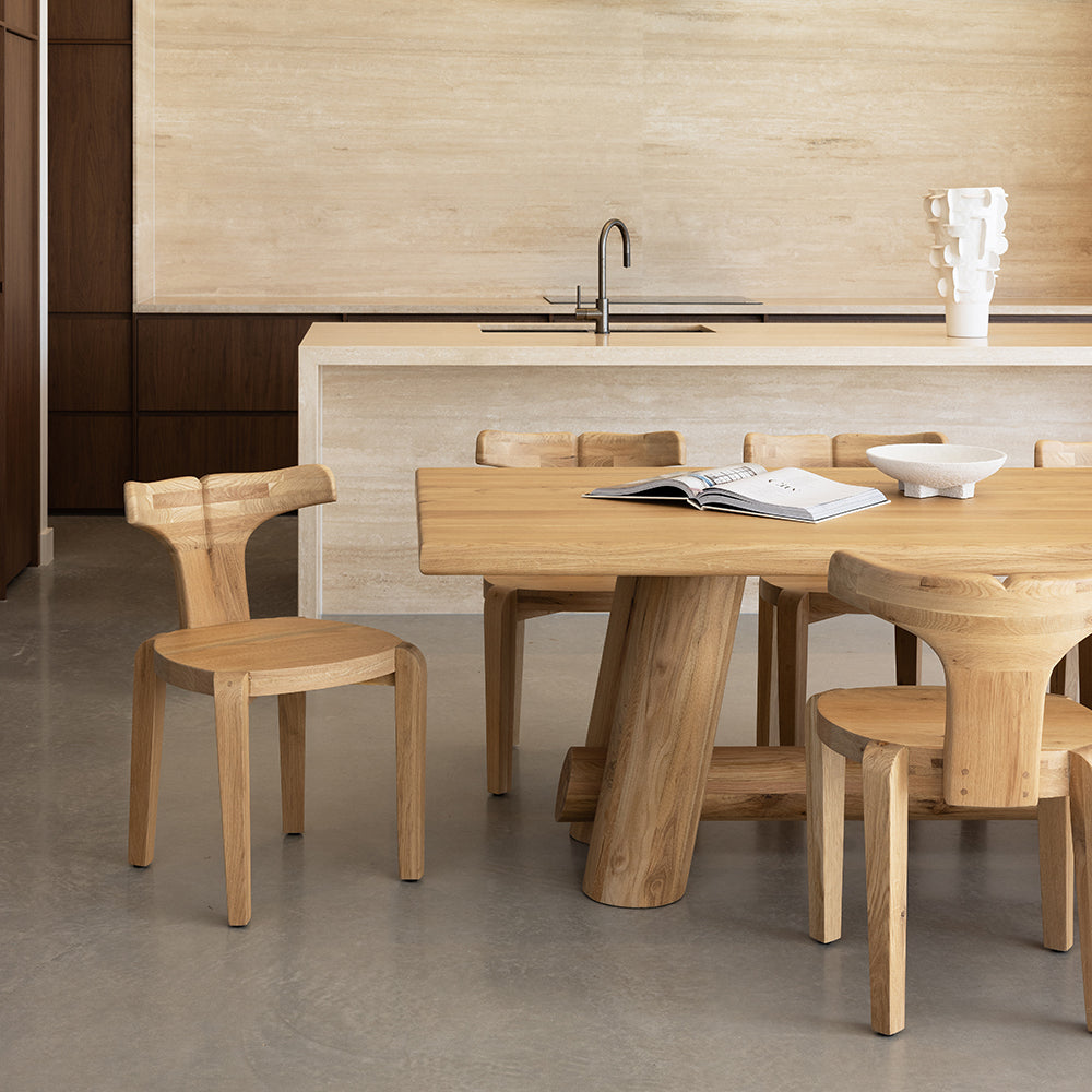 Fingal Indoor 2.2m Timber Dining Setting with 8x Chairs