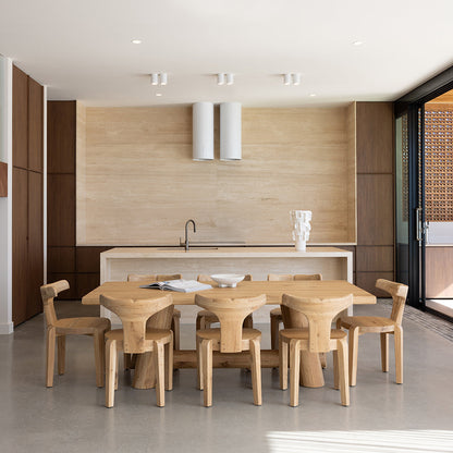 Fingal Indoor 2.2m Timber Dining Setting with 8x Chairs