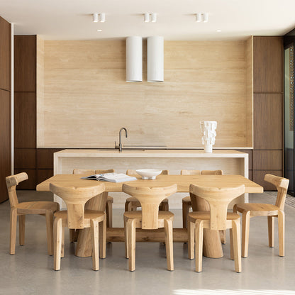 Fingal Indoor 2.2m Timber Dining Setting with 8x Chairs