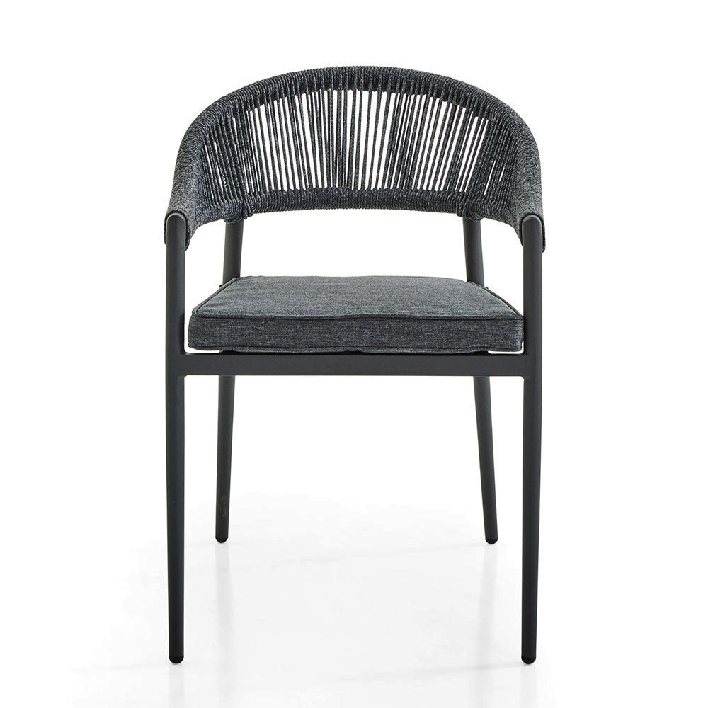 Finley Outdoor Aluminium and Rope Stackable Dining Chair