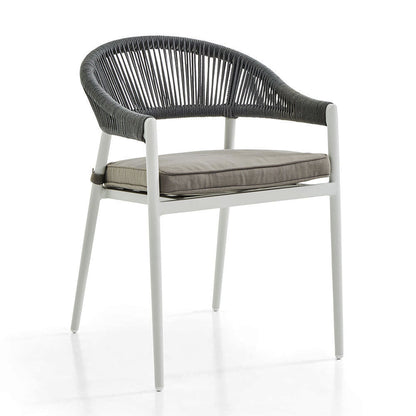 Finley Outdoor Aluminium and Rope Stackable Dining Chair