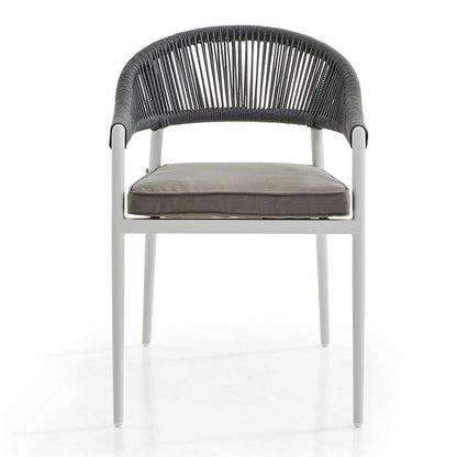 Finley Outdoor Aluminium and Rope Stackable Dining Chair