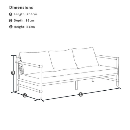Florida 3+1+1 Outdoor Lounge Setting with Coffee Table