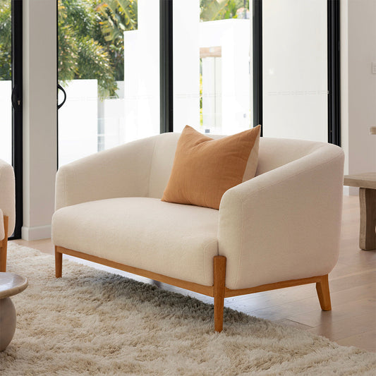 Fraser Indoor 2 seater Plush Fabric Sofa Lounge