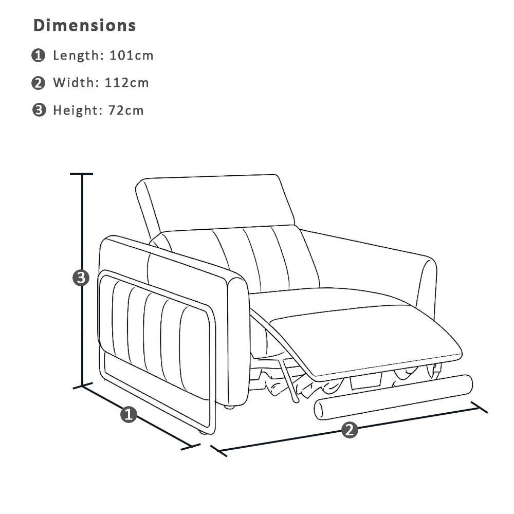 Fremantle Indoor Armchair Leather Recliner Sofa