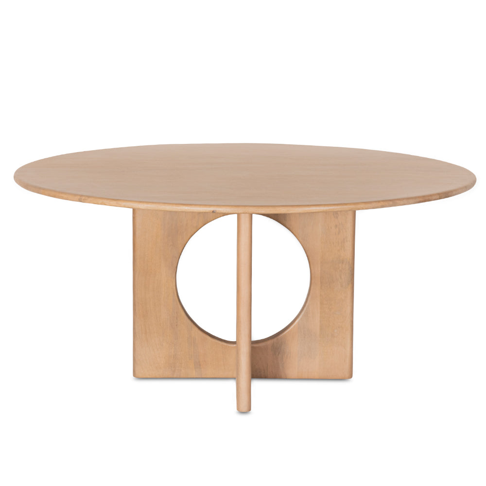 Glenorie Indoor 4 Seater Round Timber Dining Table and Chairs Setting