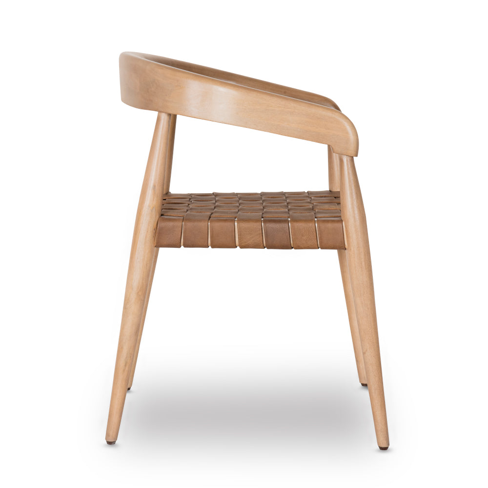 Glenorie Indoor 4 Seater Round Timber Dining Table and Chairs Setting