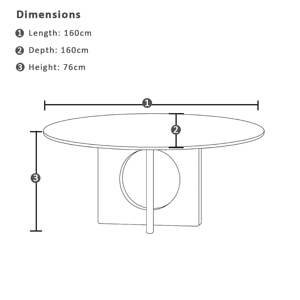 Glenorie Round Indoor Timber Dining Table
