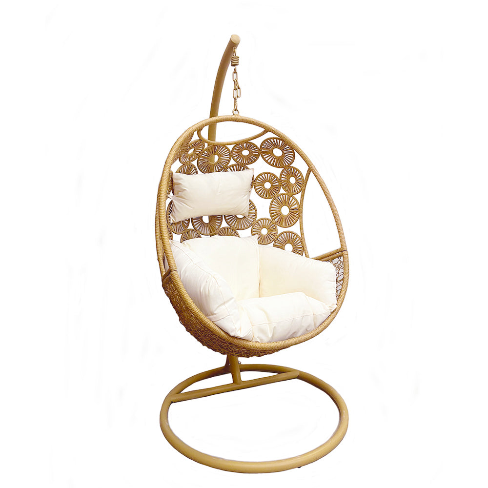 Havana Hanging Egg Chair in Yellow