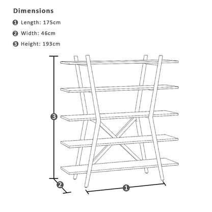 Hayman Indoor Timber Bookshelf Shelving Unit