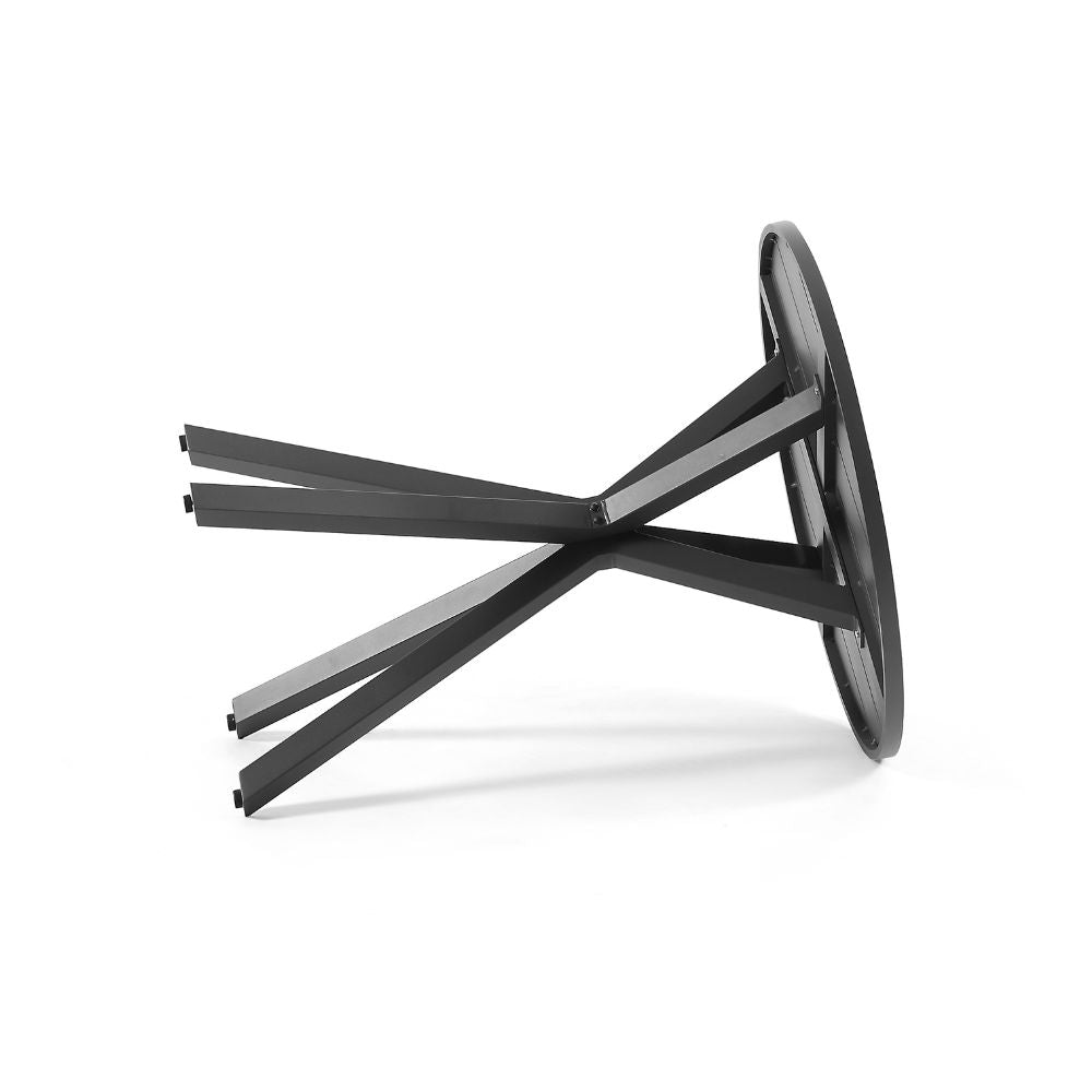 Houston Outdoor 90cm Round Aluminium Bar Table With 4 Hugo Bar Stools