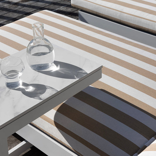 Hugo Outdoor Ceramic and Aluminium Side Table