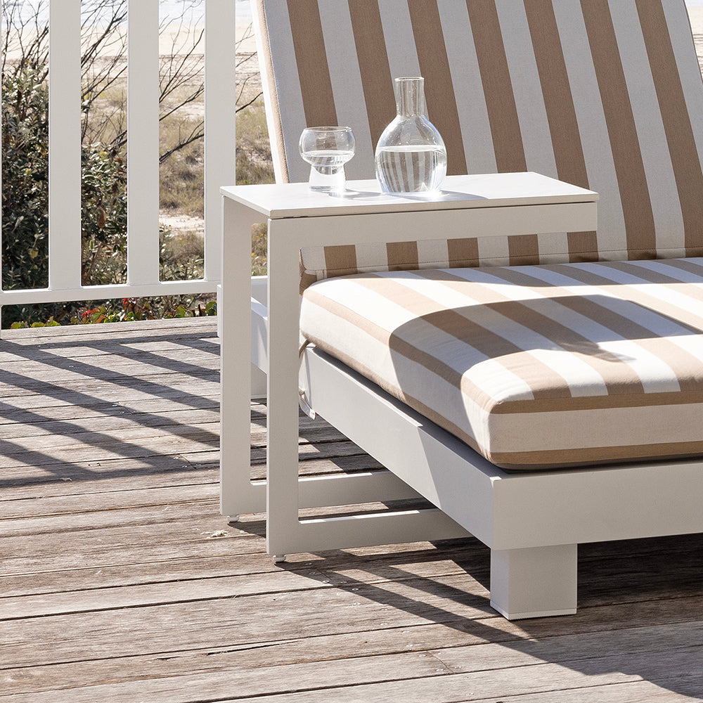 Hugo Outdoor Ceramic and Aluminium Side Table